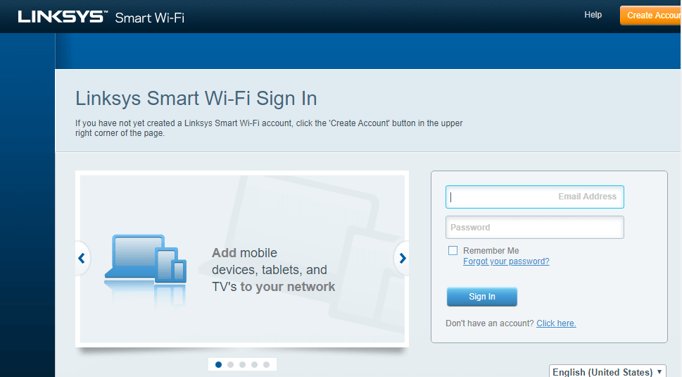 linksys smart wifi sign in and password